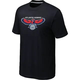 Men's Atlanta Hawks Black Big & Tall Primary Logo T-Shirt - -