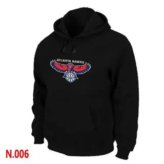 Men's Atlanta Hawks Black Pullover Hoodie - -