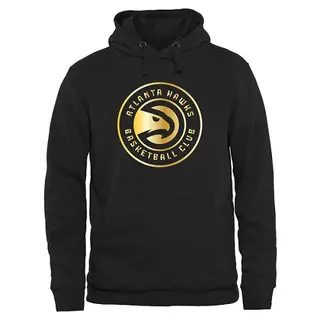 Men's Atlanta Hawks Gold Collection Pullover Hoodie - Black -