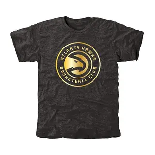 Men's Atlanta Hawks Gold Collection Tri-Blend T-Shirt - Black -