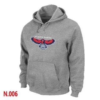 Men's Atlanta Hawks Grey Pullover Hoodie - -