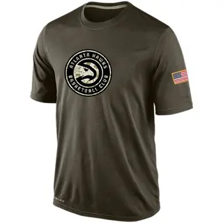 Men's Atlanta Hawks Olive Salute To Service KO Performance Dri-FIT T-Shirt -