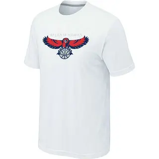 Men's Atlanta Hawks White Big & Tall Primary Logo T-Shirt - -