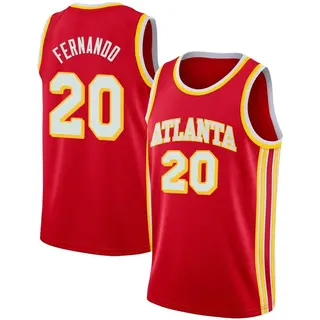 Men's Bruno Fernando Atlanta Hawks Red 2020/21 Jersey - Icon Edition - Swingman
