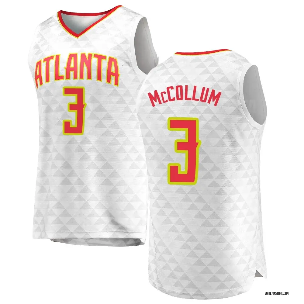 Men's CJ McCollum Atlanta Hawks White Jersey - Association Edition - Fast Break
