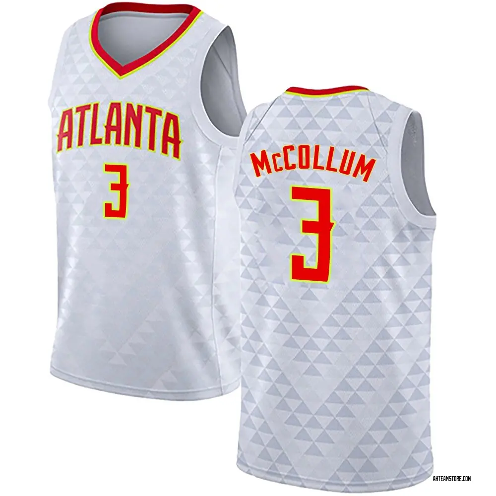 Men's CJ McCollum Atlanta Hawks White Jersey - Association Edition - Swingman