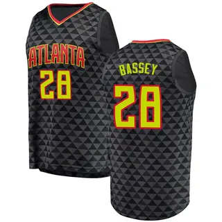 Men's Charles Bassey Atlanta Hawks Black Jersey - Icon Edition - Fast Break