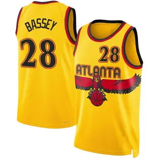 Men's Charles Bassey Atlanta Hawks Yellow 2021/22 City Edition Jersey - Swingman