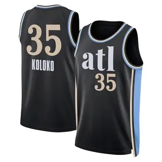 Men's Christian Koloko Atlanta Hawks Black 2023/24 City Edition Jersey - Swingman