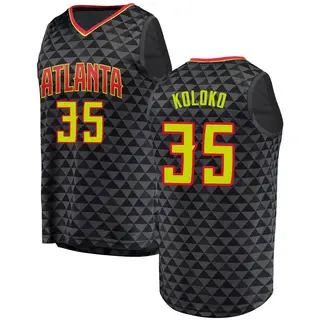Men's Christian Koloko Atlanta Hawks Black Jersey - Icon Edition - Fast Break