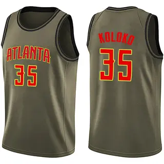 Men's Christian Koloko Atlanta Hawks Green Salute to Service Jersey - Swingman