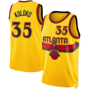 Men's Christian Koloko Atlanta Hawks Yellow 2021/22 City Edition Jersey - Swingman