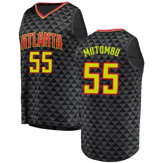 Men's Dikembe Mutombo Atlanta Hawks Black Jersey - Icon Edition - Fast Break