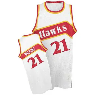 Men's Dominique Wilkins Atlanta Hawks White Throwback Jersey - Authentic