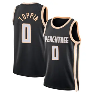 Men's Jacob Toppin Atlanta Hawks Black 2025/26 City Edition Jersey - Swingman