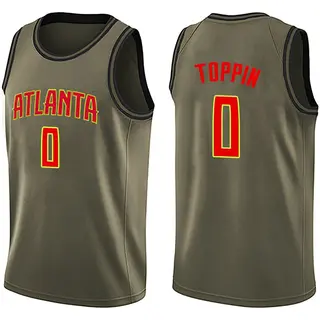 Men's Jacob Toppin Atlanta Hawks Green Salute to Service Jersey - Swingman