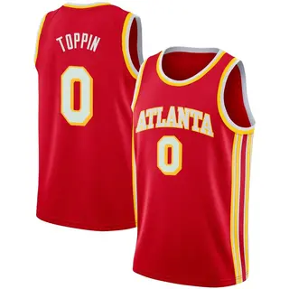 Men's Jacob Toppin Atlanta Hawks Red 2020/21 Jersey - Icon Edition - Swingman