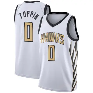 Men's Jacob Toppin Atlanta Hawks White 2018/19 Jersey - City Edition - Swingman