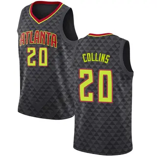 Men's John Collins Atlanta Hawks Black Jersey - Icon Edition - Swingman