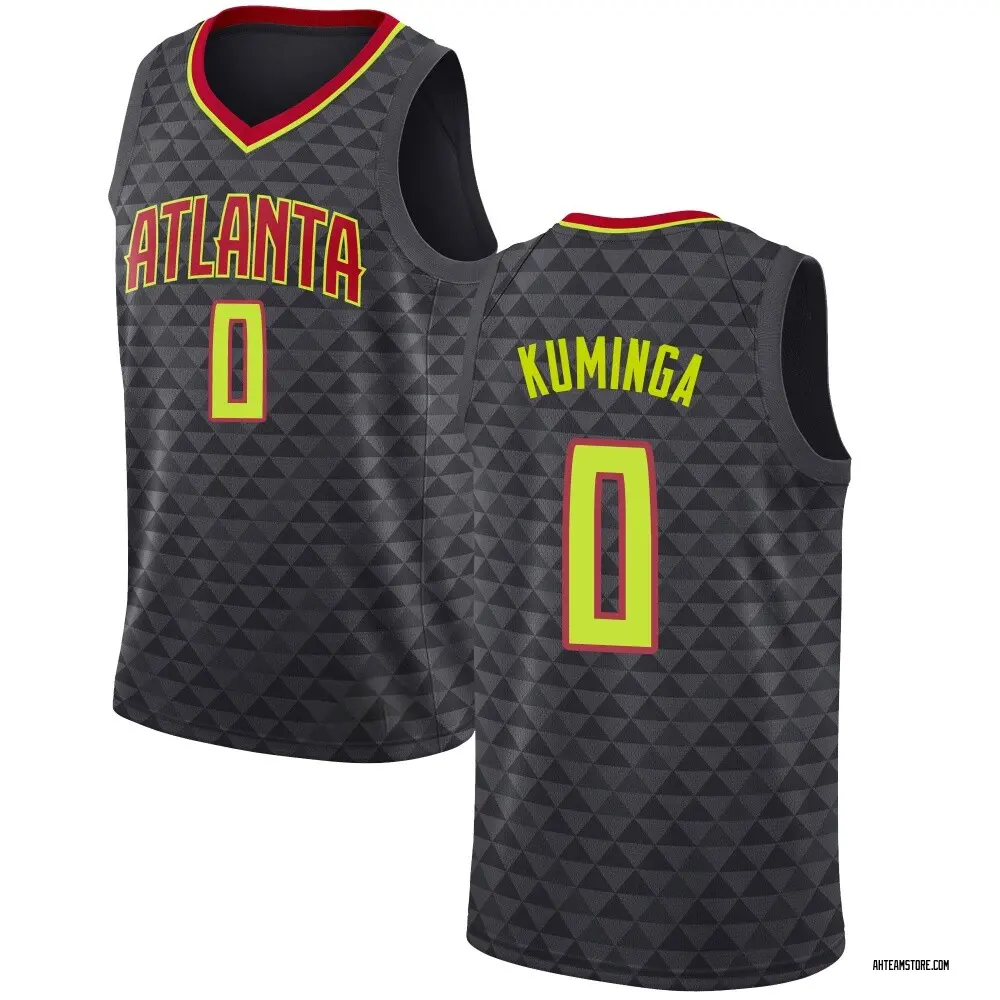Men's Jonathan Kuminga Atlanta Hawks Black Jersey - Icon Edition - Swingman