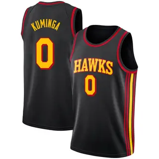 Men's Jonathan Kuminga Atlanta Hawks Black Jersey - Statement Edition - Swingman