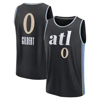 Men's Keshon Gilbert Atlanta Hawks Black 2023/24 City Edition Jersey - Fast Break