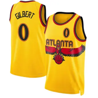 Men's Keshon Gilbert Atlanta Hawks Yellow 2021/22 City Edition Jersey - Swingman