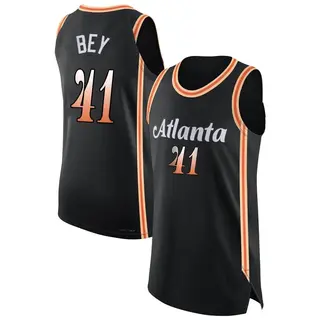 Men's Saddiq Bey Atlanta Hawks Black 2022/23 City Edition Jersey - Authentic