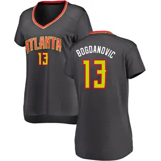 Women's Bogdan Bogdanovic Atlanta Hawks Black Jersey - Icon Edition - Fast Break