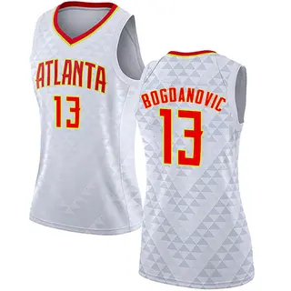 Women's Bogdan Bogdanovic Atlanta Hawks White Jersey - Association Edition - Swingman