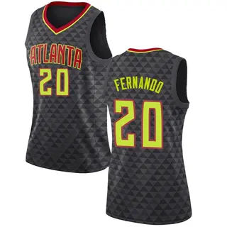 Women's Bruno Fernando Atlanta Hawks Black Jersey - Icon Edition - Swingman
