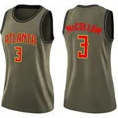 Women's CJ McCollum Atlanta Hawks Green Salute to Service Jersey - Swingman