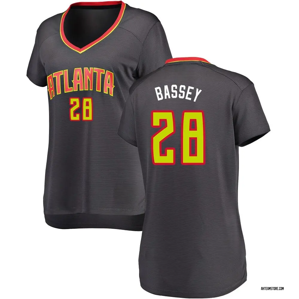 Women's Charles Bassey Atlanta Hawks Black Jersey - Icon Edition - Fast Break