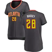 Women's Charles Bassey Atlanta Hawks Black Jersey - Icon Edition - Fast Break