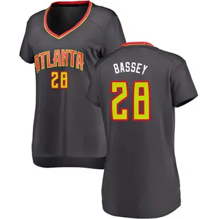 Women's Charles Bassey Atlanta Hawks Black Jersey - Icon Edition - Fast Break