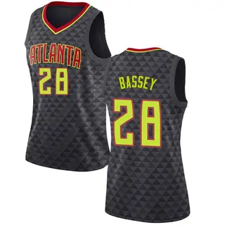 Women's Charles Bassey Atlanta Hawks Black Jersey - Icon Edition - Swingman