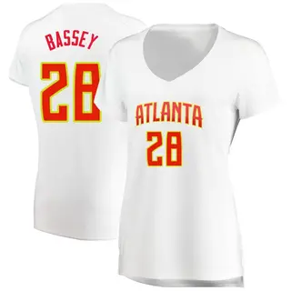 Women's Charles Bassey Atlanta Hawks White Jersey - Association Edition - Fast Break