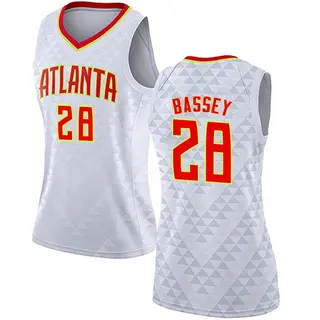 Women's Charles Bassey Atlanta Hawks White Jersey - Association Edition - Swingman