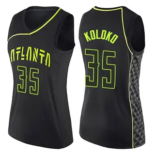 Women's Christian Koloko Atlanta Hawks Black City Edition Jersey - Swingman