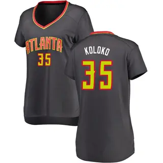 Women's Christian Koloko Atlanta Hawks Black Jersey - Icon Edition - Fast Break