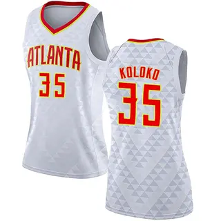 Women's Christian Koloko Atlanta Hawks White Jersey - Association Edition - Swingman