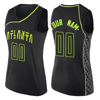 Women's Custom Atlanta Hawks Black City Edition Jersey - Swingman