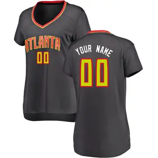 Women's Custom Atlanta Hawks Black Jersey - Icon Edition - Fast Break