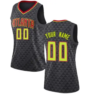 Women's Custom Atlanta Hawks Black Jersey - Icon Edition - Swingman
