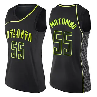 Women's Dikembe Mutombo Atlanta Hawks Black City Edition Jersey - Swingman