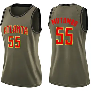 Women's Dikembe Mutombo Atlanta Hawks Green Salute to Service Jersey - Swingman