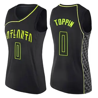 Women's Jacob Toppin Atlanta Hawks Black City Edition Jersey - Swingman