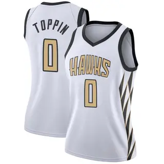Women's Jacob Toppin Atlanta Hawks White 2018/19 Jersey - City Edition - Swingman