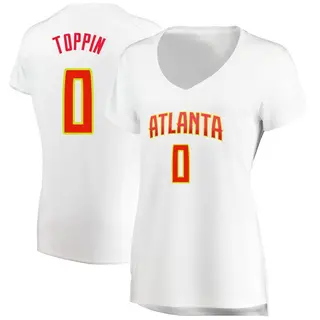 Women's Jacob Toppin Atlanta Hawks White Jersey - Association Edition - Fast Break