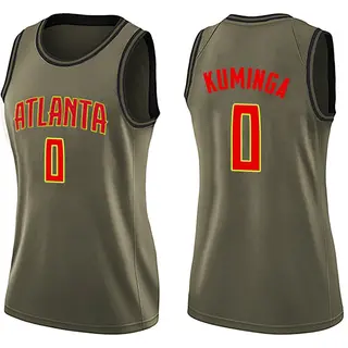 Women's Jonathan Kuminga Atlanta Hawks Green Salute to Service Jersey - Swingman